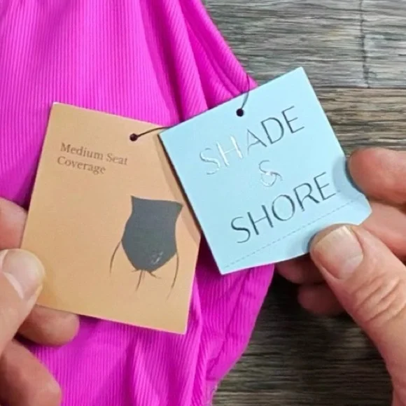 Shade & Shore Bright Pink Women's One Piece Swimsuit - Picture 10 of 10